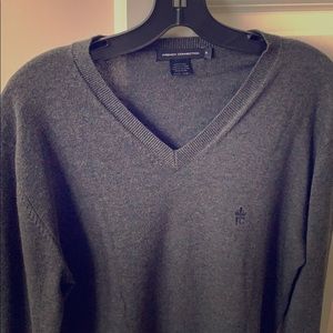 French connection gray v-neck sweater
